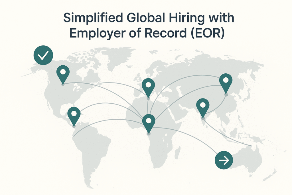 Global workforce hiring simplified with Employer of Record services.