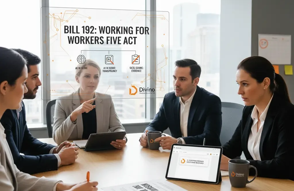 An Ontario HR manager plans updates to company policy after reviewing the proposed changes in the Working for Workers Five Act.