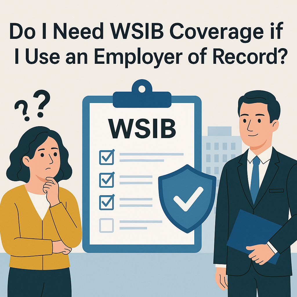 Illustration showing WSIB compliance with an Employer of Record in Ontario.